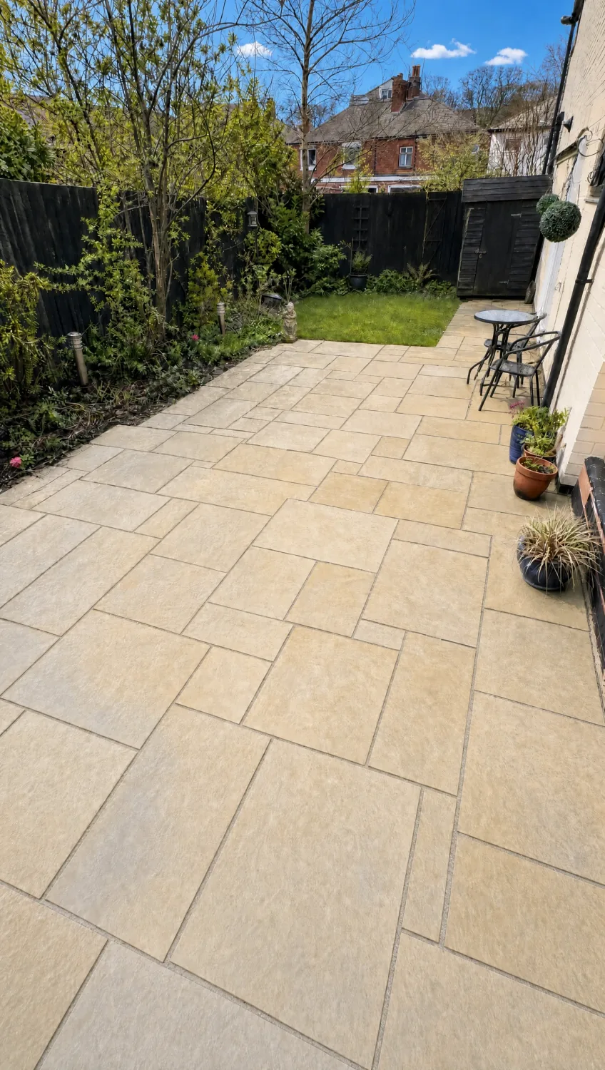 Same patio after cleaning